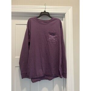 Southern Marsh NC East Carolina Washed Out Purple Long Sleeve Tee Pocket Size XL